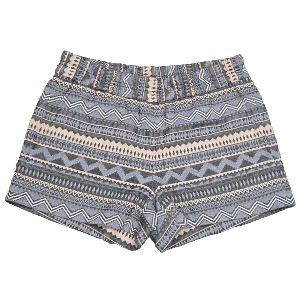 J. Crew Shorts cotton Size 2 Boho Tribal Western Pull On Summer A006017